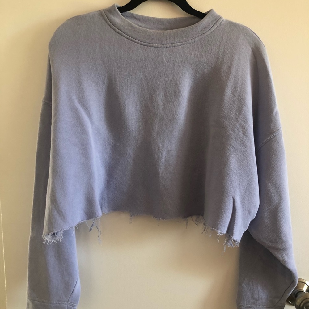 Cropped oversized sweatshirt